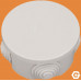 *CLEARANCE*  PACK OF 50 - 63mm X 35mm Round Junction box IP44 with 4 knockouts